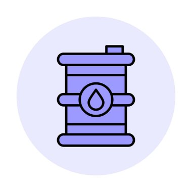 Petrol varil web simgesi, vektör çizim