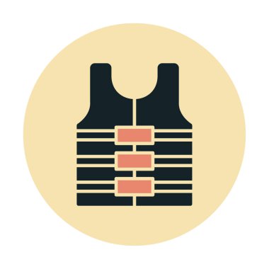 Can yeleği simge vektör çizim