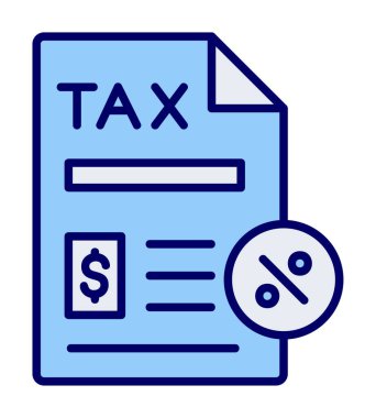 Vergi Kağıtları simgesi, vektör illüstrasyonu               