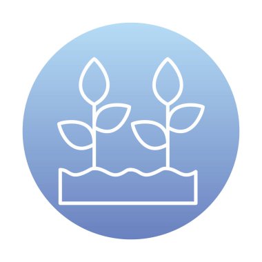 Büyüyen Bitkiler web simgesi, vektör illüstrasyonu 