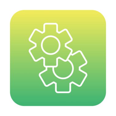 Gears'ı web simgesi, vektör çizim 