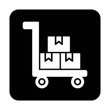 Arkaplanda fabrika tramvayı simgesi. 