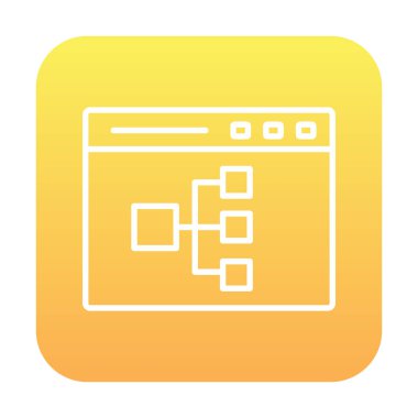 Çevrimiçi Akış Çizelgesi modern simgesinin vektör illüstrasyonu                  