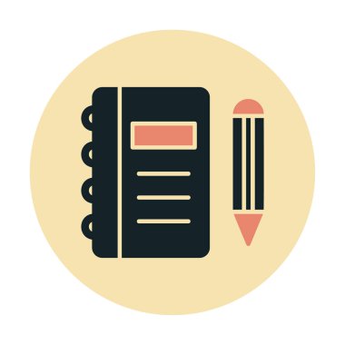 Kalem, vektör illüstrasyonlu günlük 