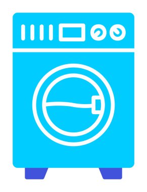 çamaşır makinesi simgesi. Basit resimleme