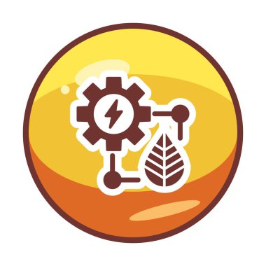 eko enerji simgesi, vektör illüstrasyonu basit tasarım