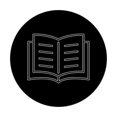 Basit Açık Kitap web simgesi çizim vektörü