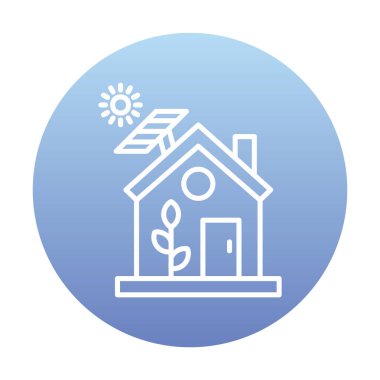 Eco house simge vektör çizim