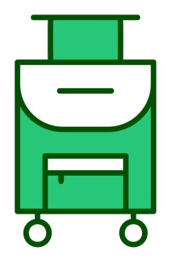 Bavul seyahat çantası ikonu. Bagaj kavramı                                   