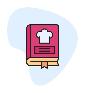 Tarif Defteri Simgesi - Tek Simge, Vektör