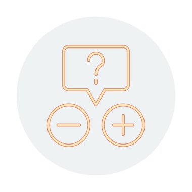 soru işareti ve cevap seçimi düz simge, vektör, illüstrasyon, bilgi, işaret ve imza