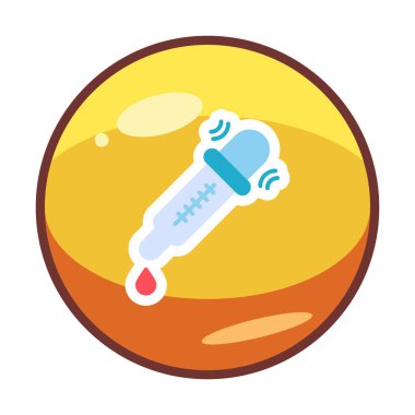 Pipette düz renk vektör ikonu tasarımı 