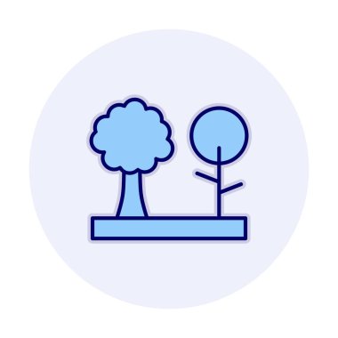 Kişisel ve ticari kullanım için ağaç simgesi vektör illüstrasyonu.