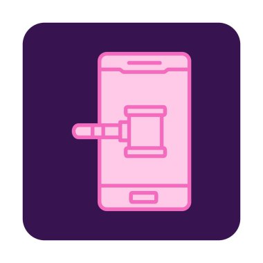 akıllı telefon simgesi, vektör illüstrasyonu basit tasarım