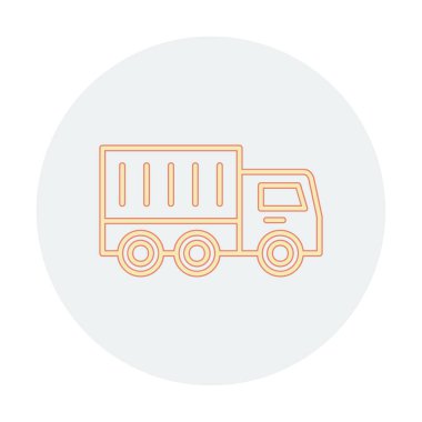 kamyon simgesi, vektör illüstrasyonu