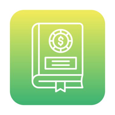 Basit Finansal Kitap simgesi, vektör illüstrasyonu