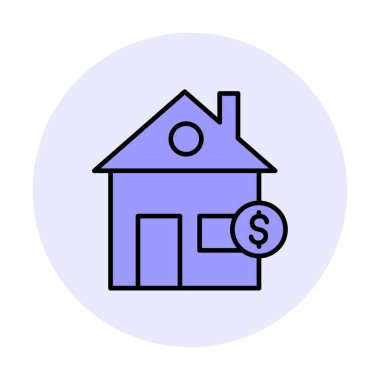 Emlak simgesi vektör illüstrasyon grafik şablonu 