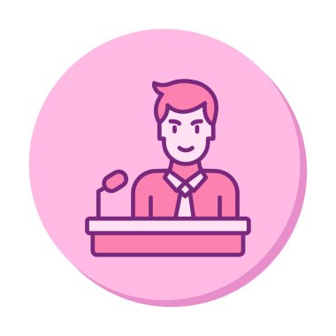 Konferans simgesi, vektör çizimi 