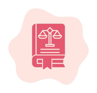 Hukuk kitabı. Web simgesi basit illüstrasyon 