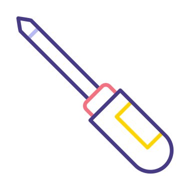 tornavida aracı izole edilmiş simge vektör çizimi