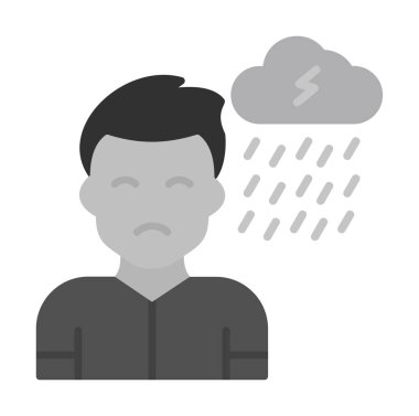 Depresyon konsepti vektör illüstrasyonu