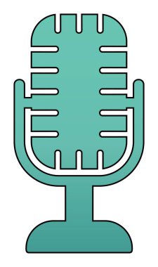 mikrofon web simge vektör çizim 