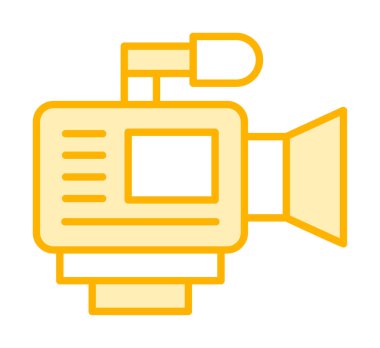 video kamera simgesi, vektör illüstrasyonu basit tasarım