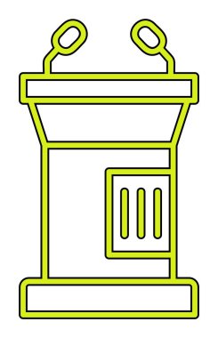 hoparlör kürsü simgesi vektör illüstrasyonu                         