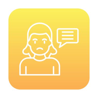 Sohbet düz simgesi, vektör illüstrasyonu