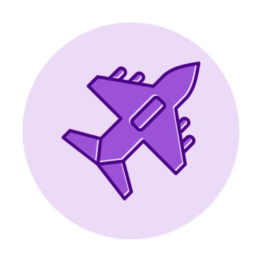 düzlem ikonu vektör illüstrasyonu