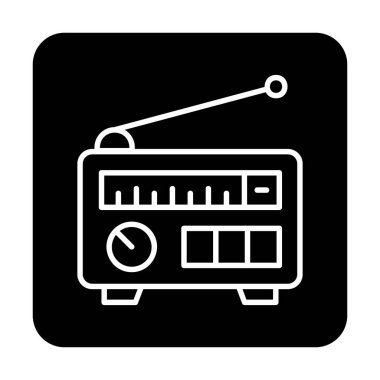 radyo simgesi web basit illüstrasyon