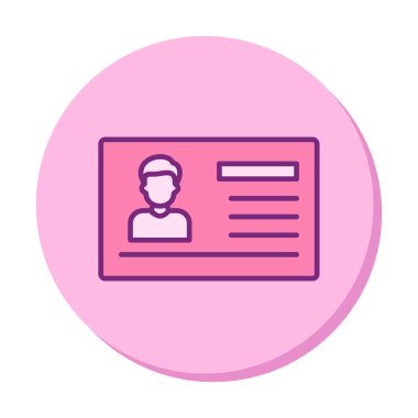 Visa belgesi simgesinin vektör illüstrasyonu 