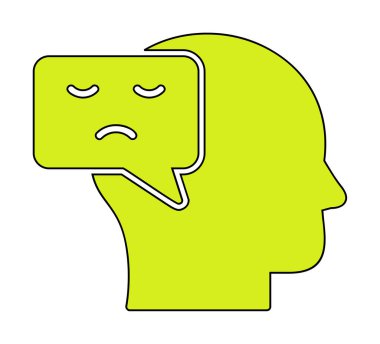 Negatif Düşünce konsepti ikon vektör çizimi