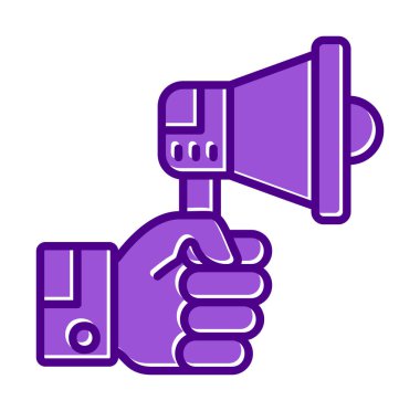 hoparlör, megafon simgesi. vektör çizim.  