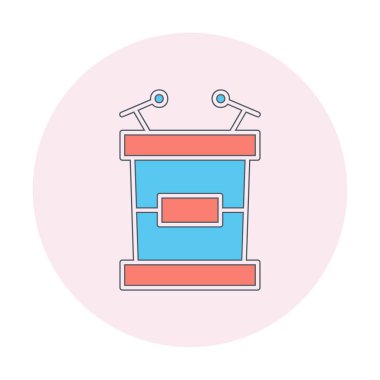 Modern Tribune simgesinin vektör çizimi                     