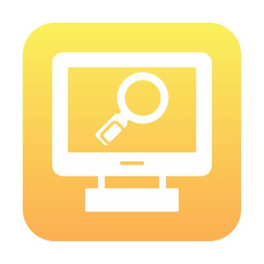 Büyütücü cam çizgi simgesi, arama konsepti