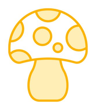 Mantar. Web simgesi basit illüstrasyon