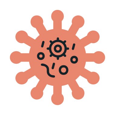 Corona virüs simgesi, covid-19 salgın hastalık sembolü, çizgi biçimi vektör simgesi