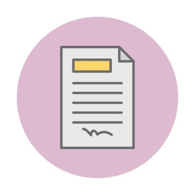 contract icon, vector illustration simple design