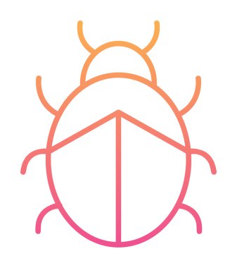  Basit düz uğur böceği vektör çizimi tasarımı