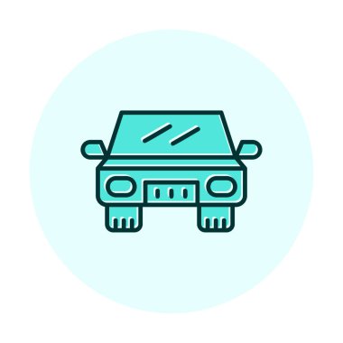 Araba düz simgesi. Vektör çizim 