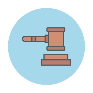 Yargıç Tokmak ikonu. vektör çizimi tasarımı