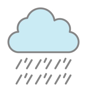 yağmur simgesi, vektör illüstrasyonu  