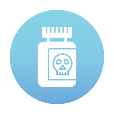 Zehir. Web simgesi basit illüstrasyon 