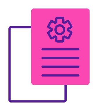 Çalışma Raporu. Web simgesi basit illüstrasyon