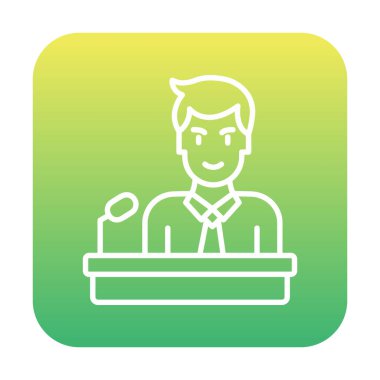 Konferans simgesi, vektör çizimi 