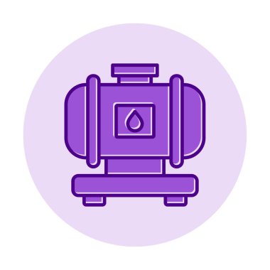 Fabrika tankı simgesi, vektör illüstrasyonu