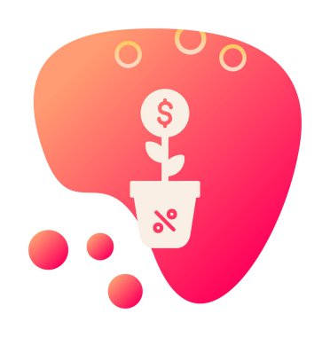 Yatırım konsepti, para fabrikası. basit tasarım vektörü