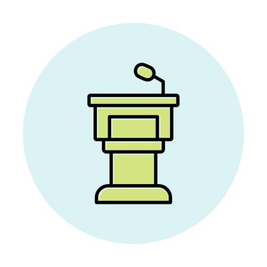 Podyum simgesinin vektör illüstrasyonu 