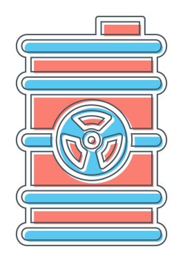 zehirli atık kutusu simgesi moda tasarım tarzında